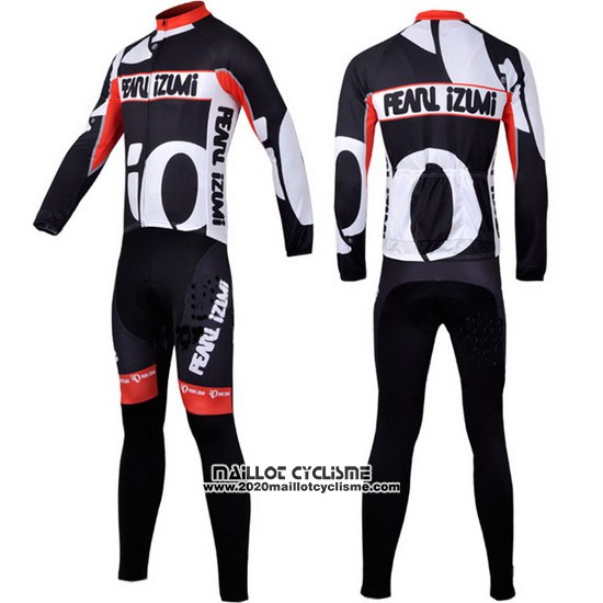 2010 Maillot Ciclismo Pearl Izumi Noir et Blanc Manches Longues et Cuissard